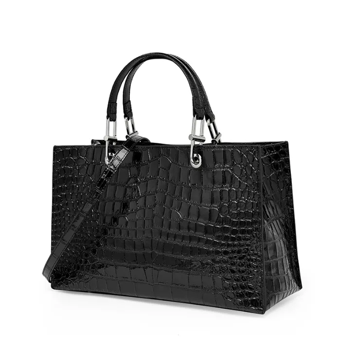 Leather alligator briefcase Premium women's bag